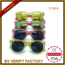 Coloridas gafas de sol con espejo lente a granel de Wenzhou (F15816)